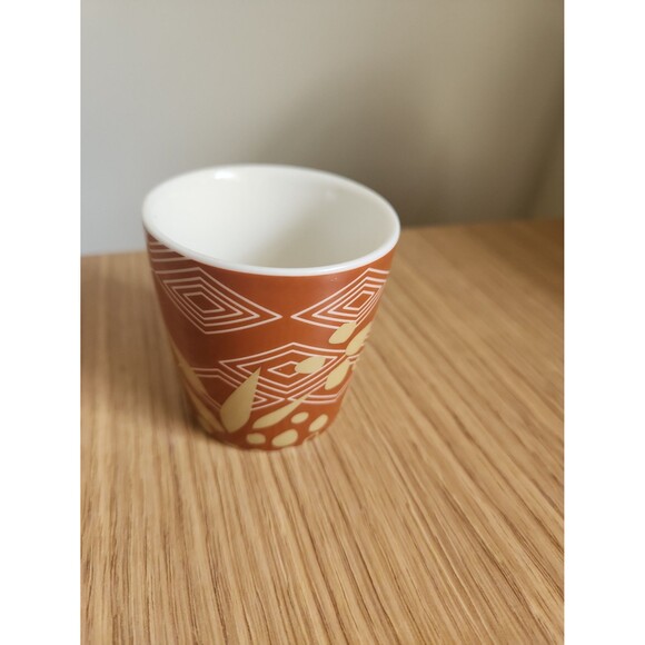 Starbucks 3oz Espresso Mug Brown & White Geometric Pattern - Picture 5 of 8